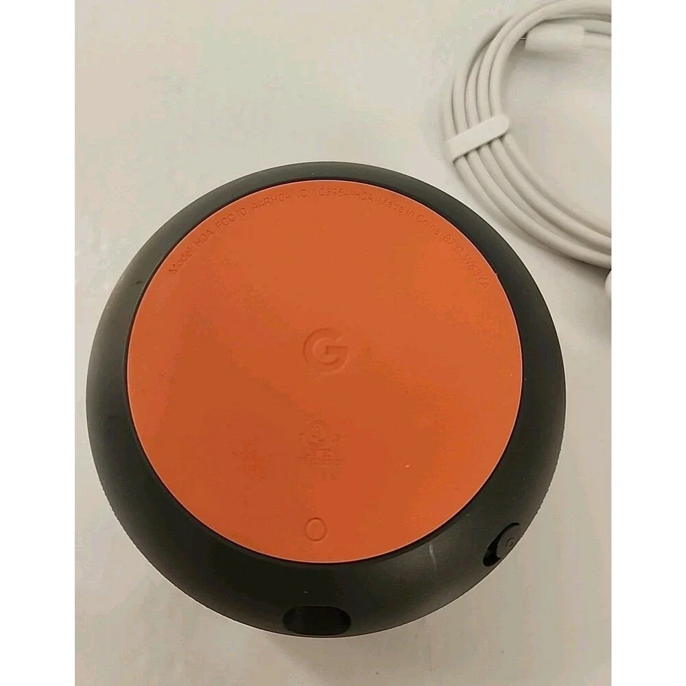 Google Home Mini Smart Assistant, Bluetooth Speaker, Model HOA, Orange